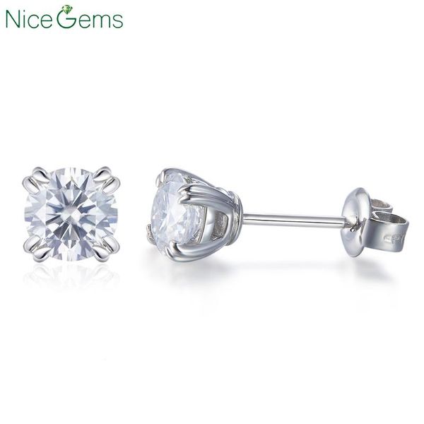 nicegems solid 14k 585 white gold double prong d color round moissanite diamond stud earring for women push back classic earring, Golden;silver
nicegems solid 14k 585 white gold double prong d color round moissanite diamond stud earring for women push back classic earring, Golden;silver
