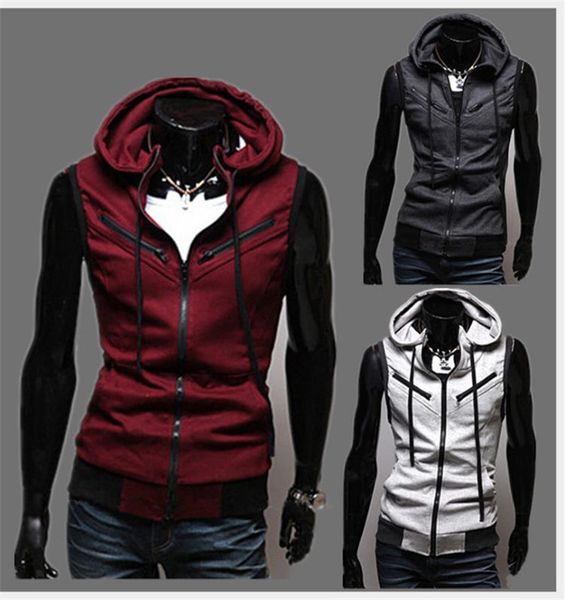 ms sleeveless hooded vest men more pockets cardigan casual korean stylish slim fit for men sport vest hoodie ing, Black;white
ms sleeveless hooded vest men more pockets cardigan casual korean stylish slim fit for men sport vest hoodie ing, Black;white