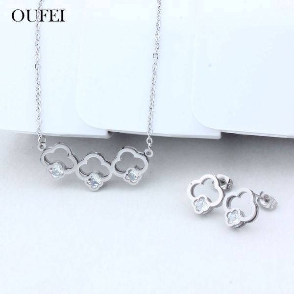 oufei stainless steel woman jewelry sets necklace and earring set fashion jewelry accessories set of earrings, Silver
oufei stainless steel woman jewelry sets necklace and earring set fashion jewelry accessories set of earrings, Silver