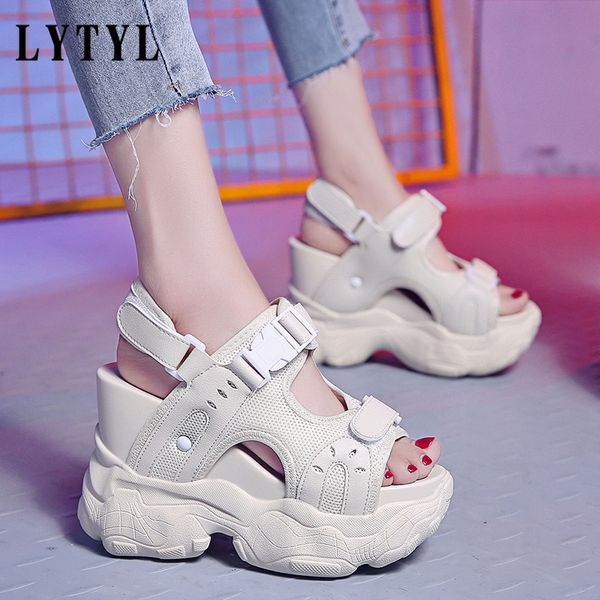 summer fashion women's sandals 12cm heels wedge platform sneakers mesh high heel sandals for women gladiator slippers -30, Black
summer fashion women's sandals 12cm heels wedge platform sneakers mesh high heel sandals for women gladiator slippers -30, Black