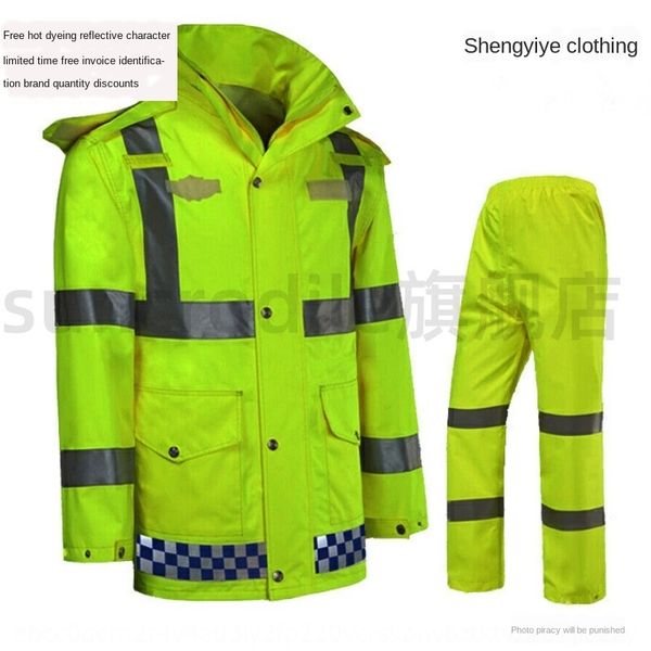swfhv one-leaf single leaf fluorescent yellow green ref suit fluorescent yellow green reflective suit split raincoat outdoor duty warning re, Red;brown 
swfhv one-leaf single leaf fluorescent yellow green ref suit fluorescent yellow green reflective suit split raincoat outdoor duty warning re, Red;brown