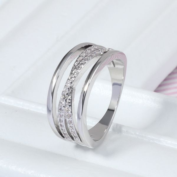 ring intertwined ring female fate trace intertwined with zircon ring, Silver
ring intertwined ring female fate trace intertwined with zircon ring, Silver