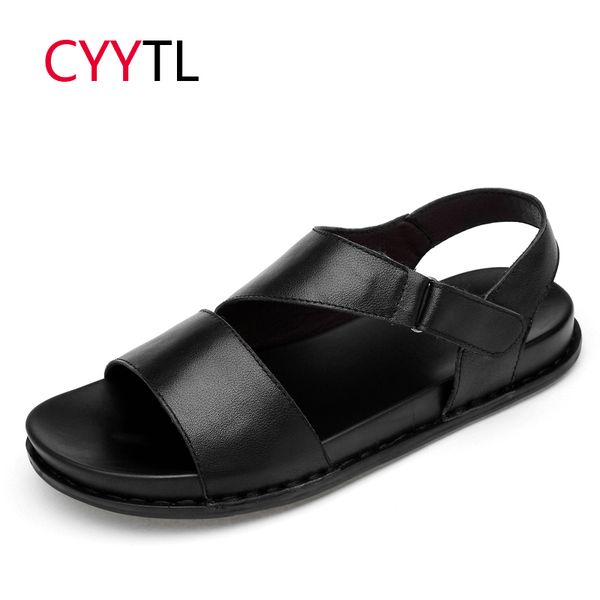cyytl brand leather men sandals 2019 summer shoes roman slippers outdoor male sneakers beach flip flops water sandalias hombre, Black
cyytl brand leather men sandals 2019 summer shoes roman slippers outdoor male sneakers beach flip flops water sandalias hombre, Black