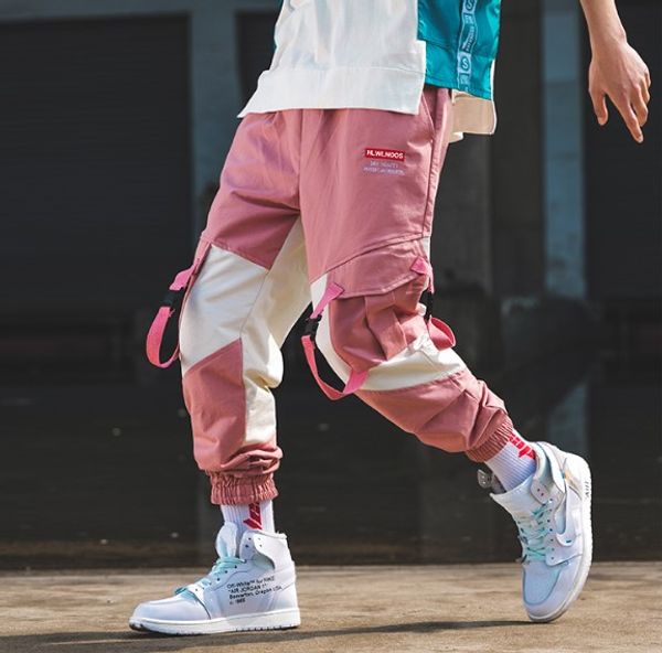 мужчины streetwear пояса штаны цвета блочные hip hop комбинезоны мужского fashions sweatpants багги бегуны брюки повседневные, Black
мужчины streetwear пояса штаны цвета блочные hip hop комбинезоны мужского fashions sweatpants багги бегуны брюки повседневные, Black