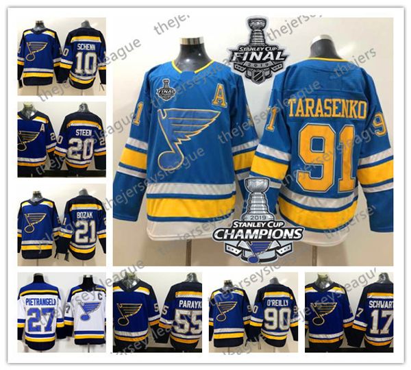 2019 st. louis blues champions stanley cup new brand #91 vladimir tarasenko 27 alex pietrangelo 21 tyler bozak 20 schenn blue hockey jersey, Black;red
2019 st. louis blues champions stanley cup new brand #91 vladimir tarasenko 27 alex pietrangelo 21 tyler bozak 20 schenn blue hockey jersey, Black;red