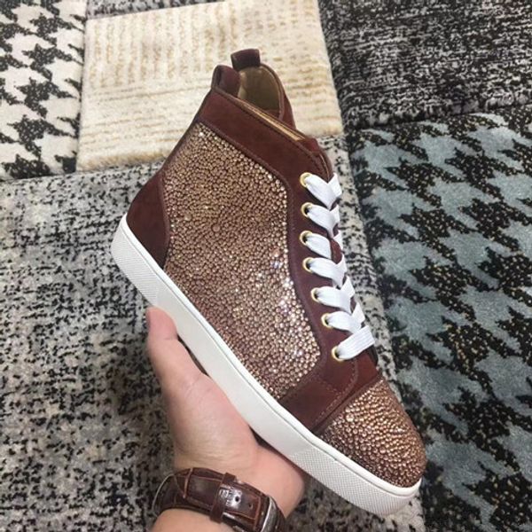 luxuious мужчины дизайнерская обувь red sole sneaker замшевой горный хрусталь strass обувь red bottom мужчины red bottom sneaker шнуровке по, Black
luxuious мужчины дизайнерская обувь red sole sneaker замшевой горный хрусталь strass обувь red bottom мужчины red bottom sneaker шнуровке по, Black