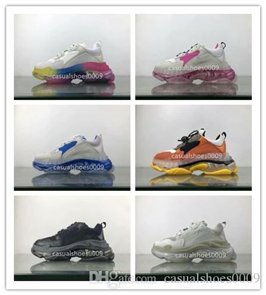 2019 new fashion style paris 17fw triple-s sneakers designer shoes 6-colour new style crystal bottom men and women triple-s casual dad shoes, Black
2019 new fashion style paris 17fw triple-s sneakers designer shoes 6-colour new style crystal bottom men and women triple-s casual dad shoes, Black