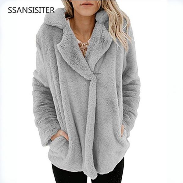elegant faux fur coat women fashion autumn winter warm solid color fur jacket female plush coats casual outerwear overcoat, Black;brown
elegant faux fur coat women fashion autumn winter warm solid color fur jacket female plush coats casual outerwear overcoat, Black;brown