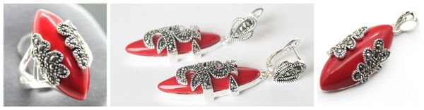 unique red carved lacquer marcasite 925 sterling silver ring(#7-10) earrings & pandent jewelry sets
unique red carved lacquer marcasite 925 sterling silver ring(#7-10) earrings & pandent jewelry sets