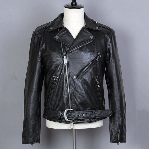 подлинная 2020 кожа мужчины мода slim fit профессия motorcycle biker jacket short воротник отложной cowskin coat, Black
подлинная 2020 кожа мужчины мода slim fit профессия motorcycle biker jacket short воротник отложной cowskin coat, Black