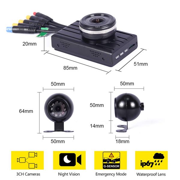 full hd 1080p truck dash cam 3ch camera dvr dual night vision waterproof lens with 360 panorama system auto registrator car dvr
full hd 1080p truck dash cam 3ch camera dvr dual night vision waterproof lens with 360 panorama system auto registrator car dvr