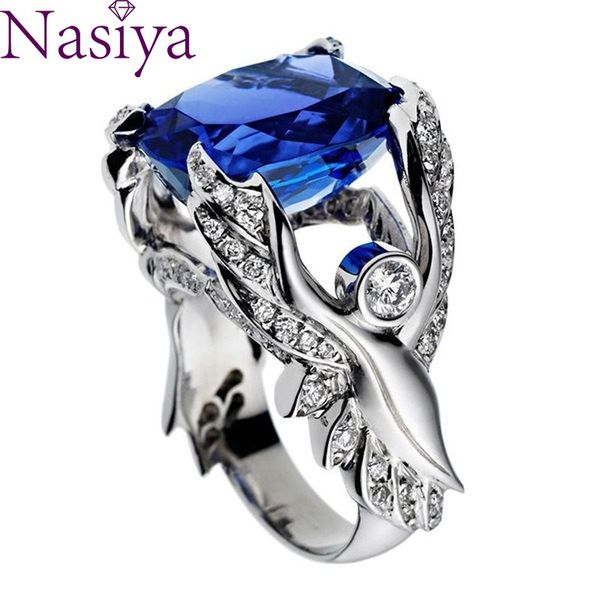 2pcs created spphire blue zircon rings 925 silver rings wings of creative angels fine jewelry for women, Golden;silver
2pcs created spphire blue zircon rings 925 silver rings wings of creative angels fine jewelry for women, Golden;silver