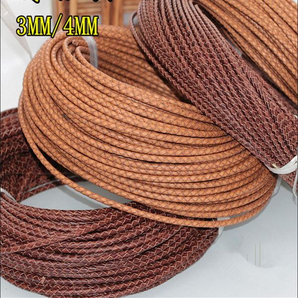 diy jewelry accessories handmade materials retro old 3mm 4mm braided brown cowhide rope round bracelet leather rope, Black;white
diy jewelry accessories handmade materials retro old 3mm 4mm braided brown cowhide rope round bracelet leather rope, Black;white