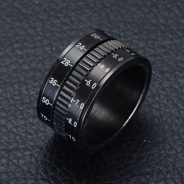 Black Camera Lens Rings - 12mm Rotatable Stainless Steel Telephoto Lens Design Mens Ring Bands Fashion Cool Jewelry (US SIZE 7-12)
Black Camera Lens Rings - 12mm Rotatable Stainless Steel Telephoto Lens Design Mens Ring Bands Fashion Cool Jewelry (US SIZE 7-12)