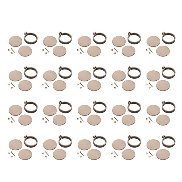 20x mini wooden embroidered hoop frames sewing needlework supplies, Black