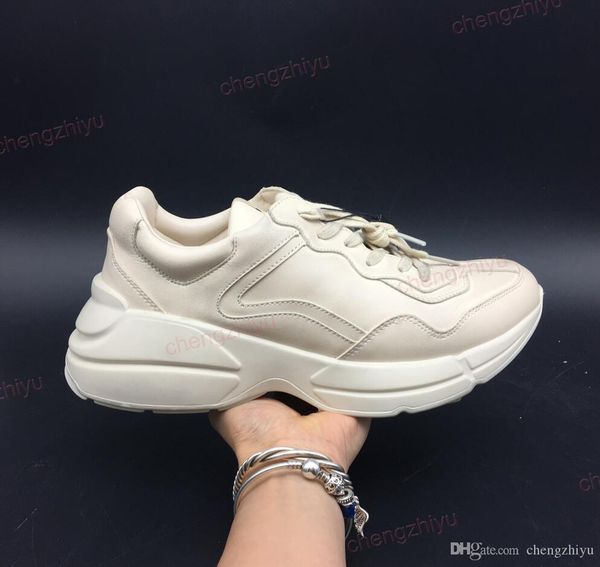mens rhyton casual shoe trendy dad sneaker paris dancing streetwear early spring women thick bottom leather sneakers with box, Black
mens rhyton casual shoe trendy dad sneaker paris dancing streetwear early spring women thick bottom leather sneakers with box, Black