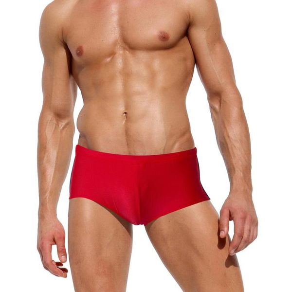 men's swim shorts beach swimwear swimming trunks underwear solid boxer shorts quick-drying breathable beach swim trunks
