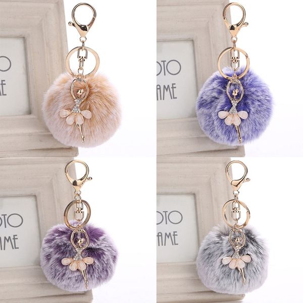 cute fashion dancing angel fluffy pompom keychains ballerina girl ball keychain for women bag car pendant key chain ring jewelry, Silver
cute fashion dancing angel fluffy pompom keychains ballerina girl ball keychain for women bag car pendant key chain ring jewelry, Silver
