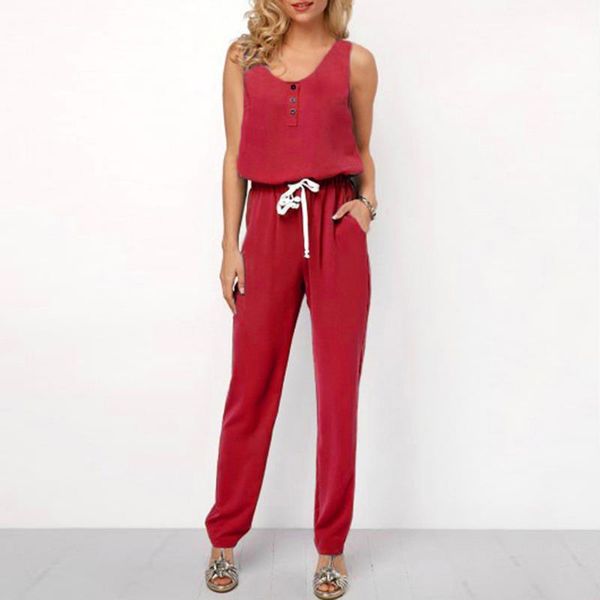 summer women jumpsuit romper sleeveless v neck casual playsuit overalls ladies long pants one-piece playsuit ws8540v, Black;white
summer women jumpsuit romper sleeveless v neck casual playsuit overalls ladies long pants one-piece playsuit ws8540v, Black;white
