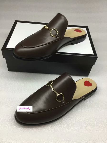 men shoes mules princetown designer classic slippery metal buckle beach slippers soft lazy slippers original box36-45, Black
men shoes mules princetown designer classic slippery metal buckle beach slippers soft lazy slippers original box36-45, Black