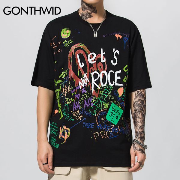 gonthwid граффити письма печать тройники рубашки streetwear hip hop моды harajuku с коротким рукавом топы футболки летняя мода футболки, White;black
gonthwid граффити письма печать тройники рубашки streetwear hip hop моды harajuku с коротким рукавом топы футболки летняя мода футболки, White;black