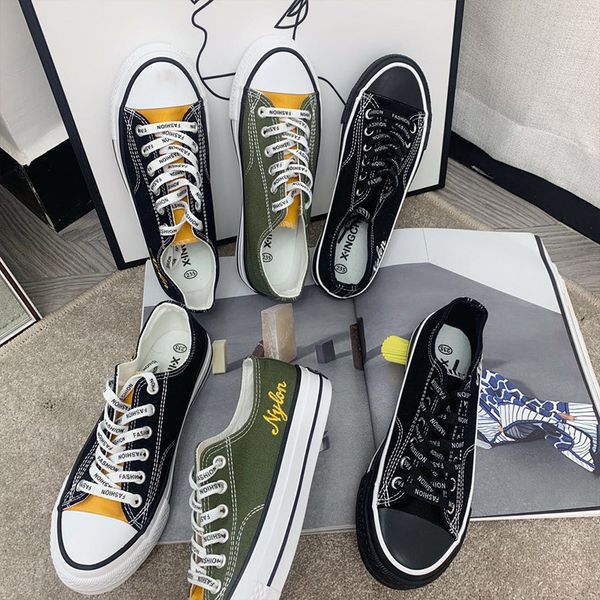 2019 new style korean-style flat versatile cool lettered shoe lace mixed colors soft-sole comfortable students casual canvas sho, Black
2019 new style korean-style flat versatile cool lettered shoe lace mixed colors soft-sole comfortable students casual canvas sho, Black
