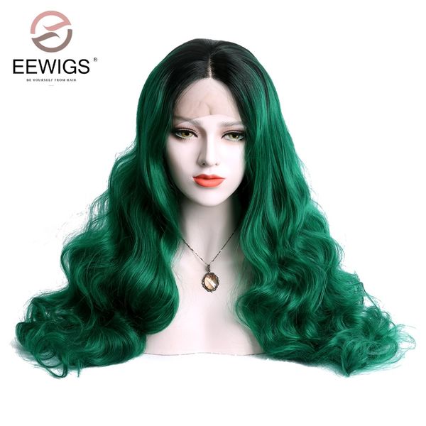 lace front wig long natural wave black to green wig tones ombre glueless hair curly synthetic wigs middle parting for drag queen
lace front wig long natural wave black to green wig tones ombre glueless hair curly synthetic wigs middle parting for drag queen