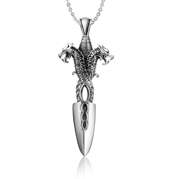 hemiston double dragon sword подвеска титана стали мужская кран ожерелье для мужчин подарок, Silver
hemiston double dragon sword подвеска титана стали мужская кран ожерелье для мужчин подарок, Silver
