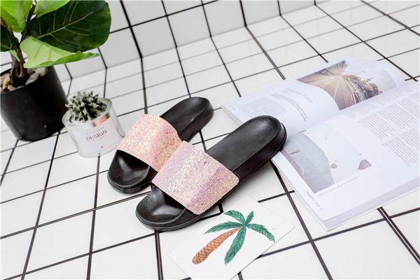 collections fashionable foreign trade slippers lady bathroom sequined slippers wholesale non-slip outdoor designer sandals size 36-40, Black
collections fashionable foreign trade slippers lady bathroom sequined slippers wholesale non-slip outdoor designer sandals size 36-40, Black
