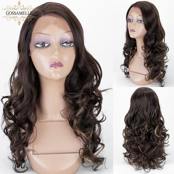 gossamelle brown wigs for women long wavy synthetic wigs mix blonde lace front wig high temperature fiber, Black
gossamelle brown wigs for women long wavy synthetic wigs mix blonde lace front wig high temperature fiber, Black