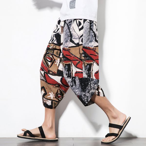 cotton linen floral printed men pants casual wide legs pants casual fitness baggy streetwear hip hop harem trousers joggers 2020, Black
cotton linen floral printed men pants casual wide legs pants casual fitness baggy streetwear hip hop harem trousers joggers 2020, Black