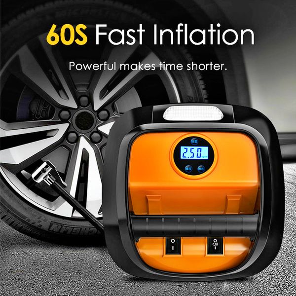 hjfor portable car air pump 12v automobile tire fast inflator mini electric auto for car led digital display air compressor
hjfor portable car air pump 12v automobile tire fast inflator mini electric auto for car led digital display air compressor