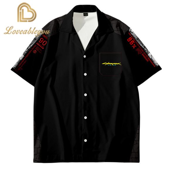 fashion men women short-sleeved shirt personality short sleeve loose button up hip-hop casual new shirts men 2020, White;black
fashion men women short-sleeved shirt personality short sleeve loose button up hip-hop casual new shirts men 2020, White;black