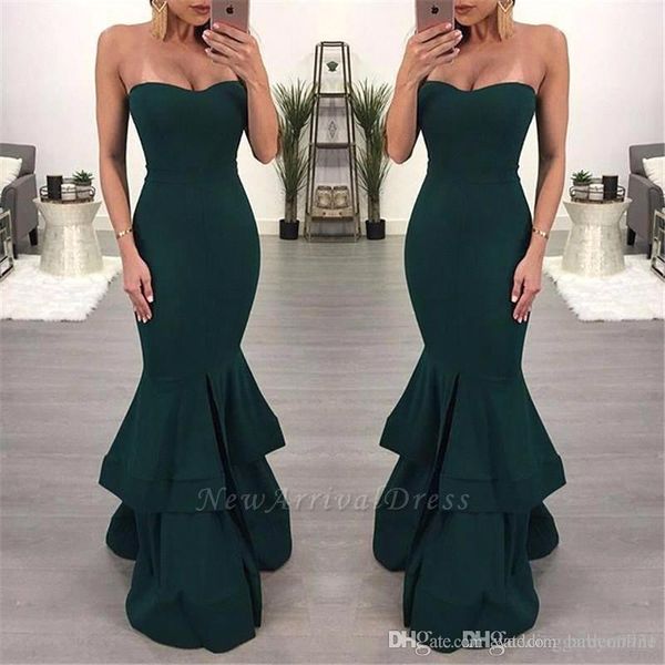 mermaid dark green evening dresses tier ruffle skirt sweetheart front slit floor length evening gowns prom wear custom, Black;red
mermaid dark green evening dresses tier ruffle skirt sweetheart front slit floor length evening gowns prom wear custom, Black;red