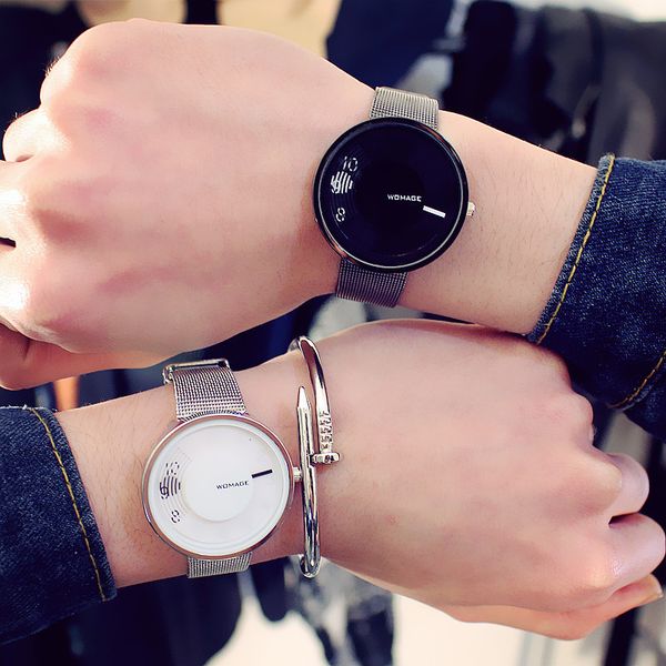 creative design couple watch men and women steel belt fashion casual men's watch women wrist new reloj hombre montre homme, Slivery;brown
creative design couple watch men and women steel belt fashion casual men's watch women wrist new reloj hombre montre homme, Slivery;brown