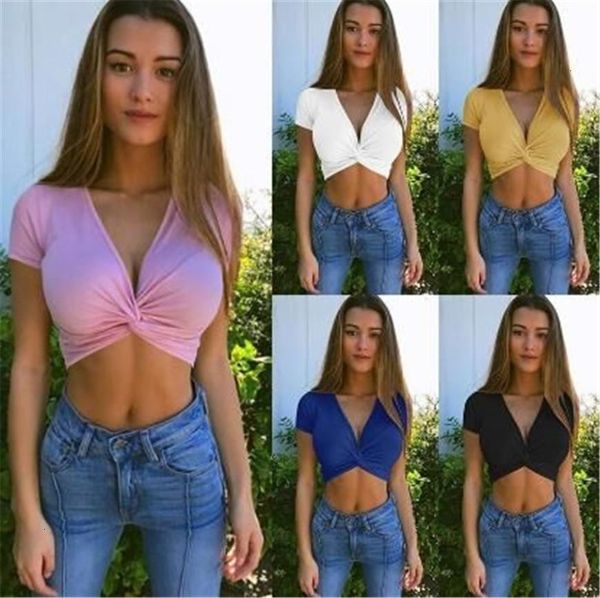 crop tank summer 2019 women solid short sleeve v neck blusa shirt clothing croup 100% cotton 0120, White
crop tank summer 2019 women solid short sleeve v neck blusa shirt clothing croup 100% cotton 0120, White