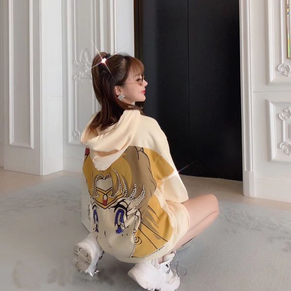 spring 2020 beauty girls water ice moon set head hoodie long hoodie printed drill large size loose bottom net infrared cover female, Black
spring 2020 beauty girls water ice moon set head hoodie long hoodie printed drill large size loose bottom net infrared cover female, Black
