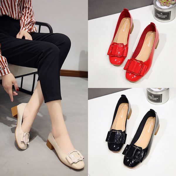 fashion woman's square heel shoes casual round toe shallow work ladies leather platform heels shoes zapatos de mujer dropship, Black
fashion woman's square heel shoes casual round toe shallow work ladies leather platform heels shoes zapatos de mujer dropship, Black