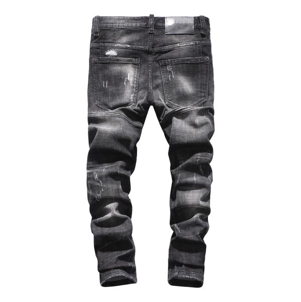 men distressed ripped jeans fashion designer straight motorcycle jeans causal denim dsn9 pants streetwear style mens fashion, Blue
men distressed ripped jeans fashion designer straight motorcycle jeans causal denim dsn9 pants streetwear style mens fashion, Blue