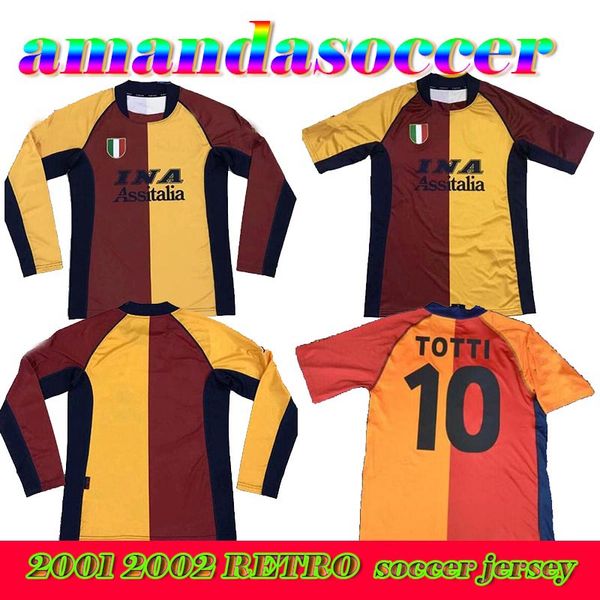 2001 2002 retro roma long sleeve soccer jersey 01 02 totti batistuta candela montella classic commemorate collection rome maglia, Black;yellow
2001 2002 retro roma long sleeve soccer jersey 01 02 totti batistuta candela montella classic commemorate collection rome maglia, Black;yellow