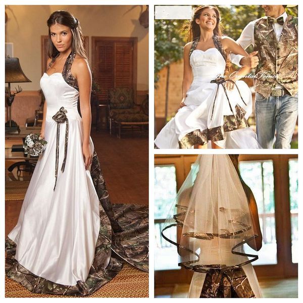 halter a-line came camouflage wedding dresses 2019 modest real tree lace up back country side bridal gowns vestidos de mariee plus size, White
halter a-line came camouflage wedding dresses 2019 modest real tree lace up back country side bridal gowns vestidos de mariee plus size, White