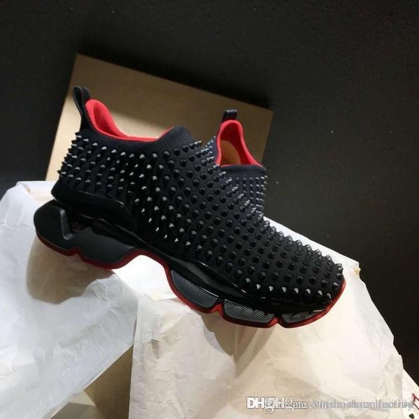 Latest Spike Sock Sneakers, Red Sole Flats with Krystal Spikes, 30mm Black & White Donna Flat for Women & Men Size
Latest Spike Sock Sneakers, Red Sole Flats with Krystal Spikes, 30mm Black & White Donna Flat for Women & Men Size