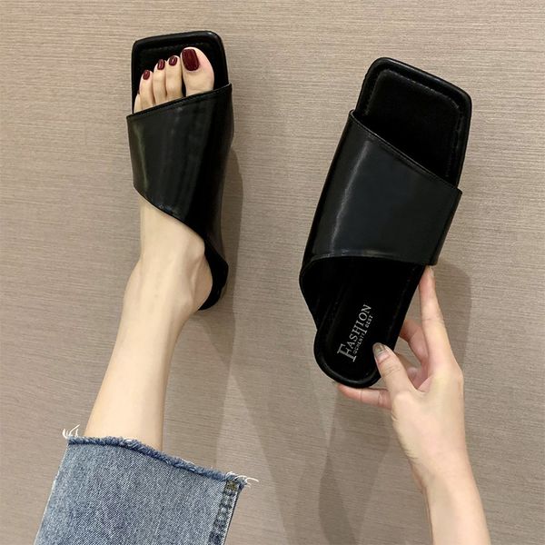shoes woman 2020 square toe low womens slippers outdoor slides pantofle soft new flat rome pu rubber basic, Black
shoes woman 2020 square toe low womens slippers outdoor slides pantofle soft new flat rome pu rubber basic, Black