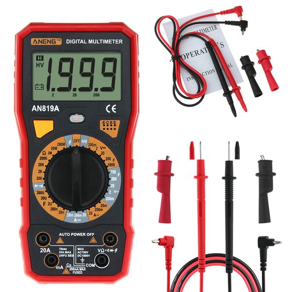 an819a digital multimeter 1999 counts backlight lcd portable multimeter voltmeter ammeter ac dc ammeter auto meter tester
an819a digital multimeter 1999 counts backlight lcd portable multimeter voltmeter ammeter ac dc ammeter auto meter tester