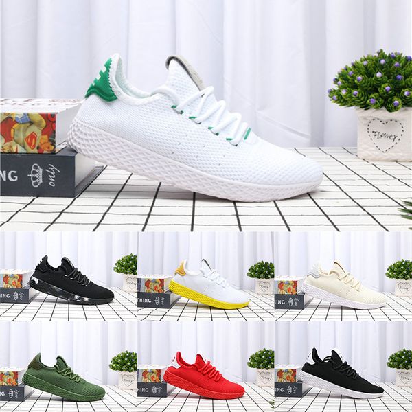 

2018 Hot Sale Pharrell Williams x Stan Smith Tennis HU Primeknit men women Shoes Sneaker breathable Runner sports Shoes EUR 36-45