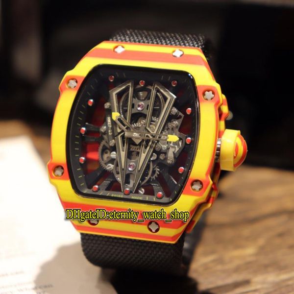 edition rm 27-03 rafael nadal ntpt red yellow carbon fiber case skeleton dial miyota automatic rm27-03 mens watch nylon sport watches, Slivery;brown
edition rm 27-03 rafael nadal ntpt red yellow carbon fiber case skeleton dial miyota automatic rm27-03 mens watch nylon sport watches, Slivery;brown