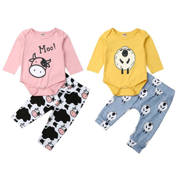 christmas clothes newborn infant baby girls long sleeve cartoon cow sheep print romper+ pants outfits kid set, Pink;blue
christmas clothes newborn infant baby girls long sleeve cartoon cow sheep print romper+ pants outfits kid set, Pink;blue