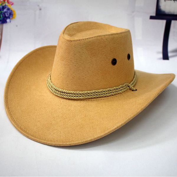 western cowboy hat men riding cap fashion accessory wide brimmed crushable crimping gift aic88, Blue;gray
western cowboy hat men riding cap fashion accessory wide brimmed crushable crimping gift aic88, Blue;gray
