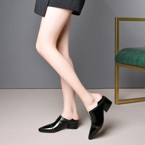 the spring and autumn period and the leather shoes paint single shoes pointed lady in layer leather 5 cm, Black
the spring and autumn period and the leather shoes paint single shoes pointed lady in layer leather 5 cm, Black
