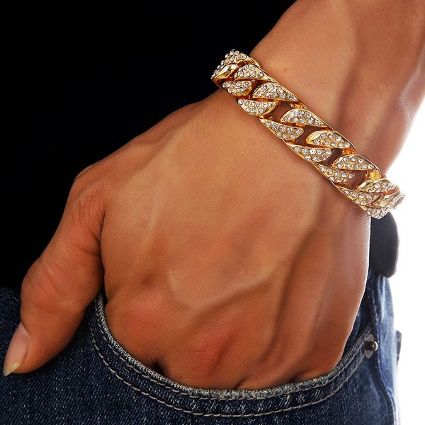 hip hop iced out bling men bracelet fashion miami cuban link chain bracelets bangle male hiphop rapper jewelry gifts, Black
hip hop iced out bling men bracelet fashion miami cuban link chain bracelets bangle male hiphop rapper jewelry gifts, Black